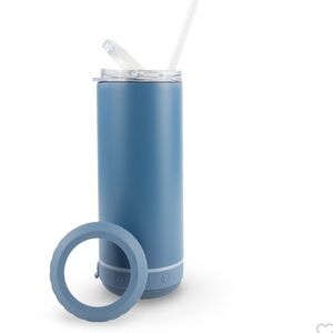 BLUETOOTH 4 IN 1 POWDER COATED CAN COOLER SPEAKER WINTER SKY CUSTOM ENGRAVED